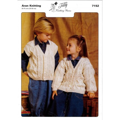 Aran Knitting Pattern 7152 10 Per Pack - Click Image to Close